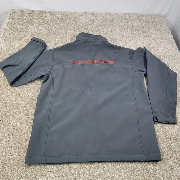Arizona Coyotes NHL Softshell Jacket Men's Large Gray Embroidered Logo Full Zip